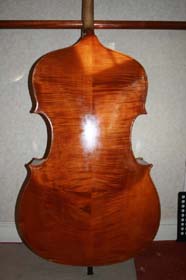 double bass making - fully varnished